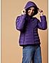 KOTTY Purple Solid Nylon Women Winter Padded Jacket