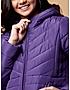 KOTTY Purple Solid Nylon Women Winter Padded Jacket