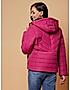 KOTTY Pink Solid Nylon Women Winter Padded Jacket