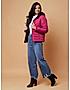 KOTTY Pink Solid Nylon Women Winter Padded Jacket