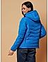 KOTTY Blue Solid Nylon Women Winter Padded Jacket