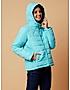 KOTTY Blue Solid Nylon Women Winter Padded Jacket