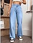 KOTTY Womens Jean Straight Fit High-Rise Light Fade Stretchable Jeans