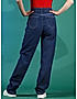 KOTTY Womens Jean Straight Fit High-Rise Low Distress Stretchable Jeans