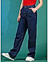 KOTTY Womens Jean Straight Fit High-Rise Low Distress Stretchable Jeans