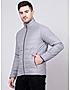 KOTTY Mens Solid Nylon Light Grey Puffer Jacket