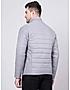 KOTTY Mens Solid Nylon Light Grey Puffer Jacket