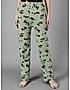 KOTTY Green Cotton Blend Printed Sleepwear Women Pyjama