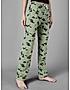 KOTTY Green Cotton Blend Printed Sleepwear Women Pyjama