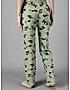 KOTTY Green Cotton Blend Printed Sleepwear Women Pyjama