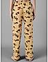 KOTTY Yellow Cotton Blend Printed Sleepwear Women Pyjama