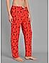 KOTTY Red Cotton Printed Women Pyjama