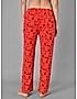 KOTTY Red Cotton Printed Women Pyjama