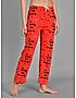 KOTTY Red Cotton Printed Women Pyjama