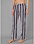 KOTTY Blue Cotton Striped Women Pyjama