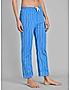 KOTTY Blue Cotton Striped Women Pyjama