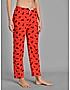 KOTTY Red Cotton Printed Women Pyjama