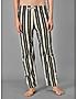 KOTTY Yellow Cotton Striped Women Pyjama