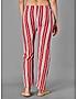 KOTTY Red Cotton Striped Women Pyjama