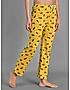 KOTTY Yellow Cotton Printed Women Pyjama