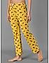 KOTTY Yellow Cotton Printed Women Pyjama