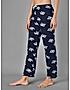 KOTTY Blue Cotton Printed Women Pyjama