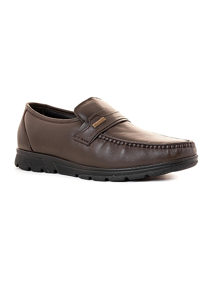 British Walkers Brown Leather Formal Slip On Shoe for Men (1915154)