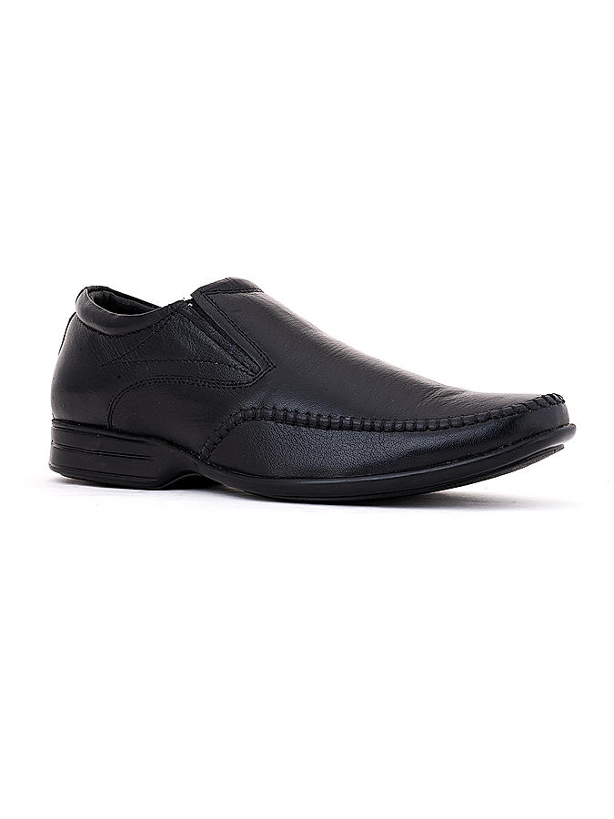 British Walkers Black Leather Formal Slip On Shoe for Men (3592386)