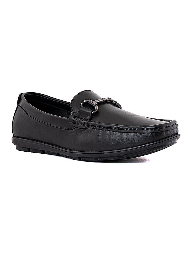 British Walkers Black Leather Loafers Casual Shoe for Men (5800316)