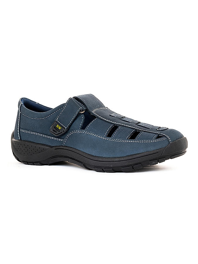 British Walkers Blue Leather Sandal Shoe for Men (9480259)