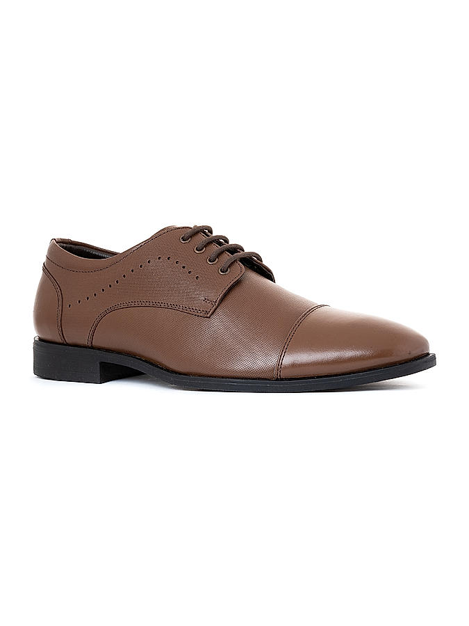 British Walkers Brown Leather Formal Derby Shoe for Men (3592474)