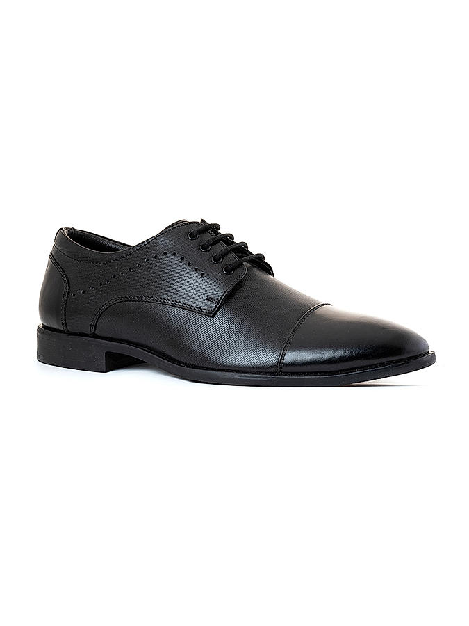 British Walkers Black Leather Formal Derby Shoe for Men (3592476)