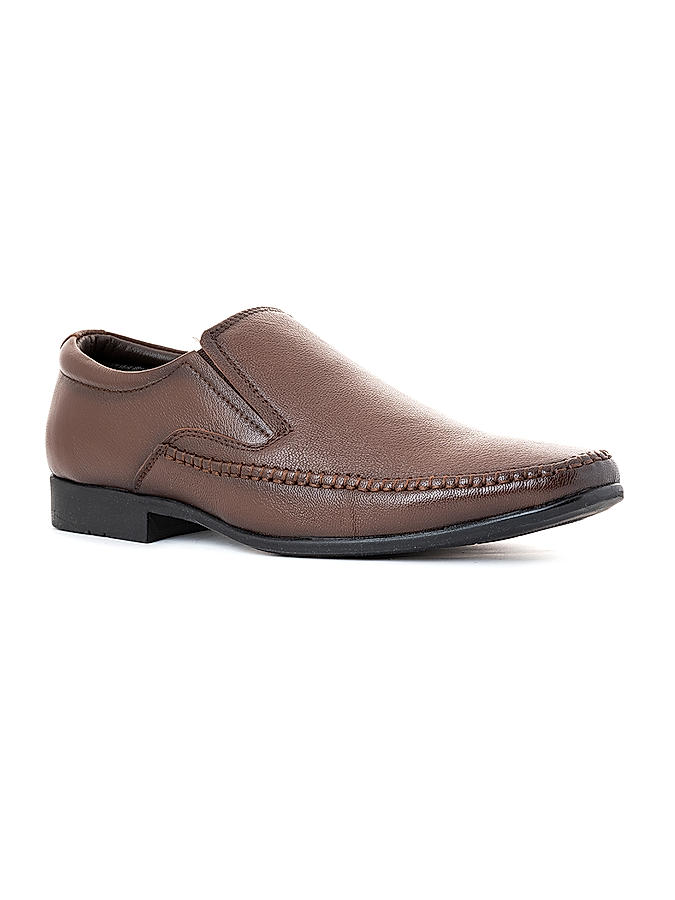 British Walkers Brown Leather Formal Slip On Shoe for Men (3592454)