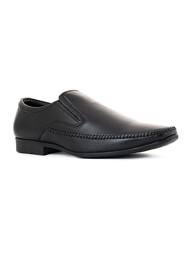 British Walkers Black Leather Formal Slip On Shoe for Men (3592456)