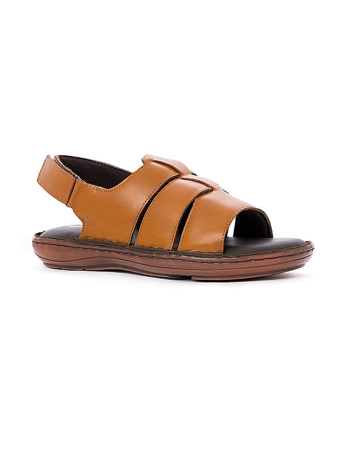 British Walkers Brown Leather Casual Sandal for Men (6550103)