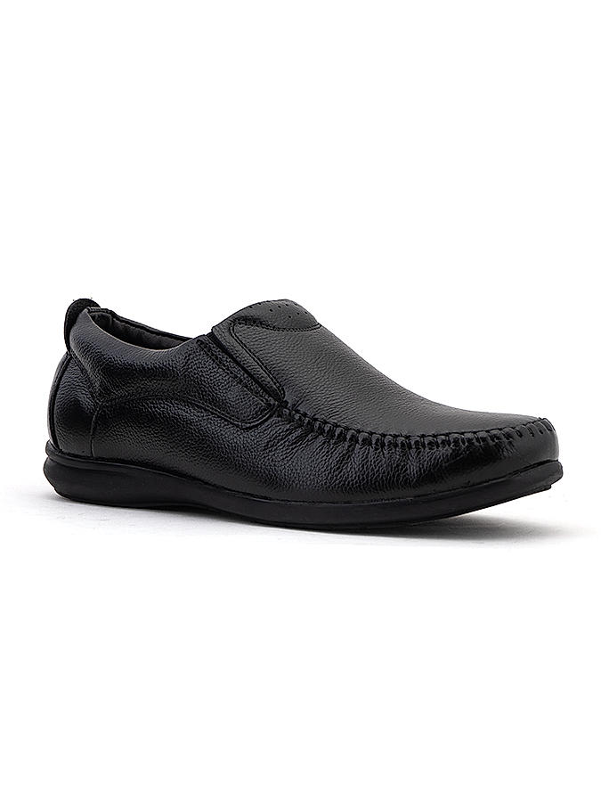 British Walkers Black Leather Formal Slip On Shoe for Men (5053086)