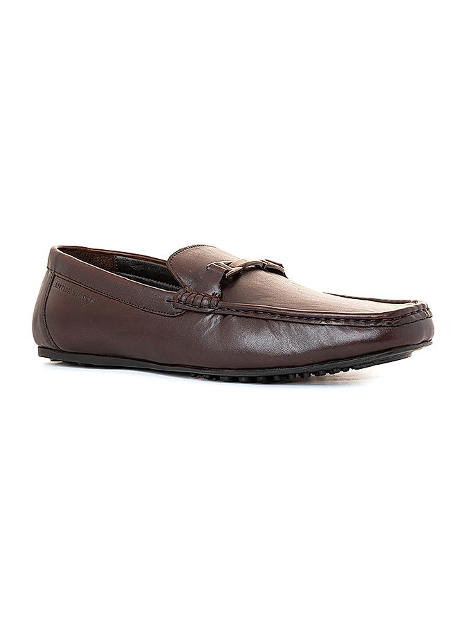 British Walkers Brown Leather Loafers Driving Shoe for Men (5800264)