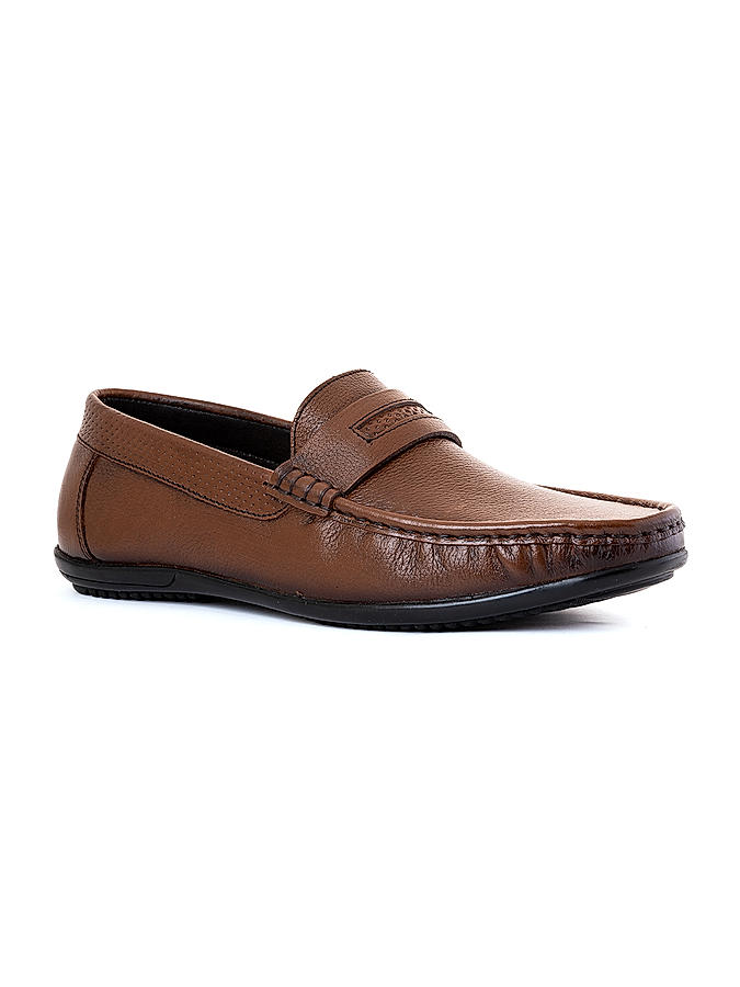 British Walkers Brown Leather Loafers Casual Shoe for Men (1915144)