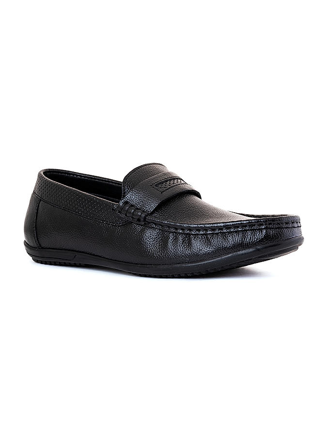 British Walkers Black Leather Loafers Casual Shoe for Men (1915146)