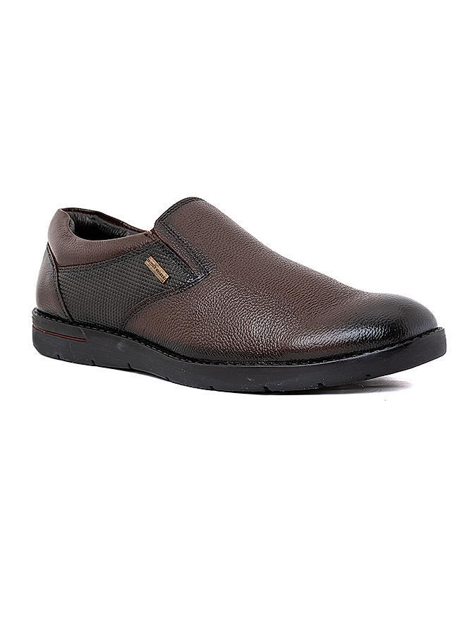 British Walkers Brown Leather Formal Slip On Shoe for Men (5053214)