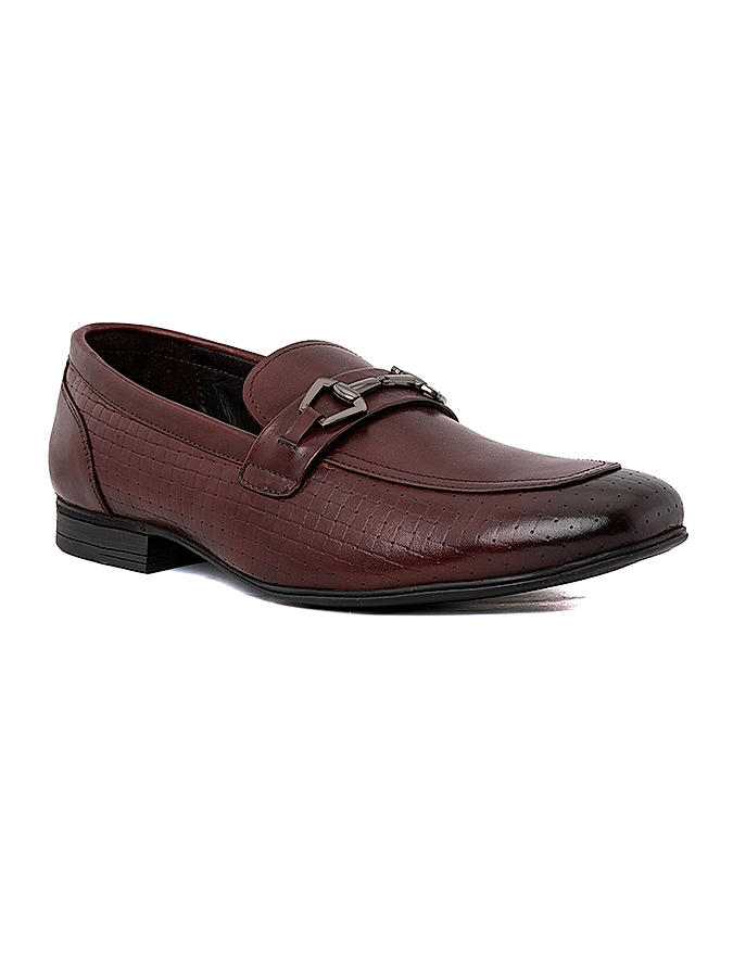 British Walkers Burgundy Leather Horsebit Loafers Casual Shoe for Men (5800304)