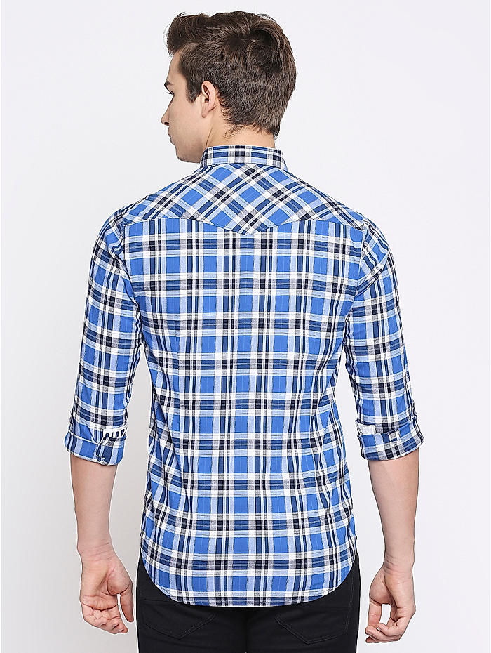 RATS COTTONFLANNEL ながけりゃ BLUE CHECK SHIRT キムタク