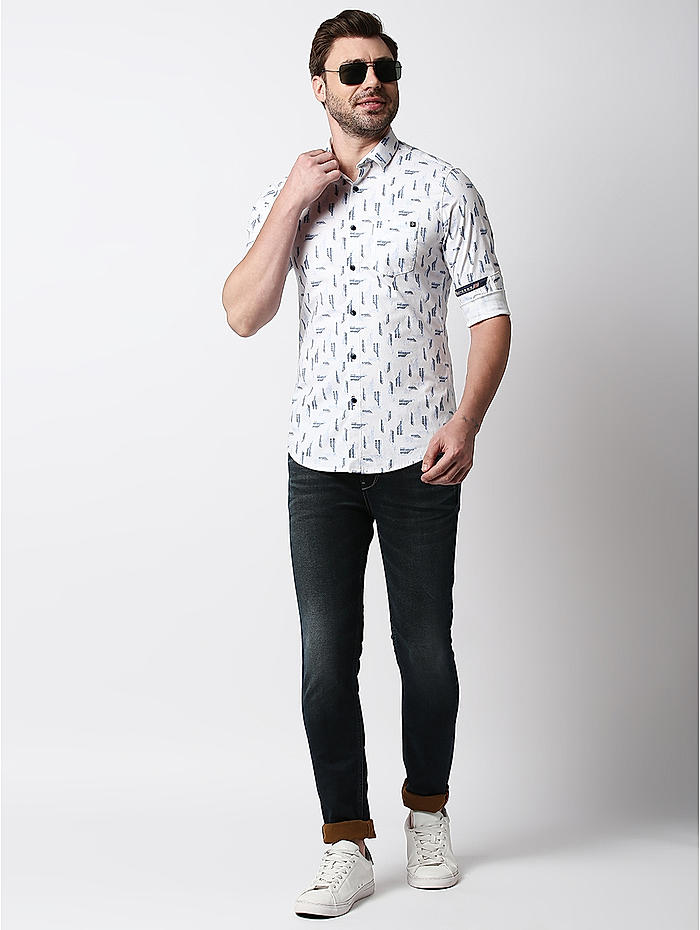 White shirt and jeans men 2025