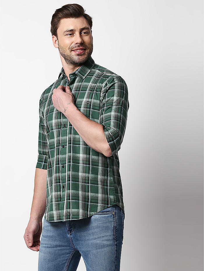 Buy Olive & Blue Shirts for Men by JOHN PLAYERS JEANS Online | Ajio.com-nttc.com.vn