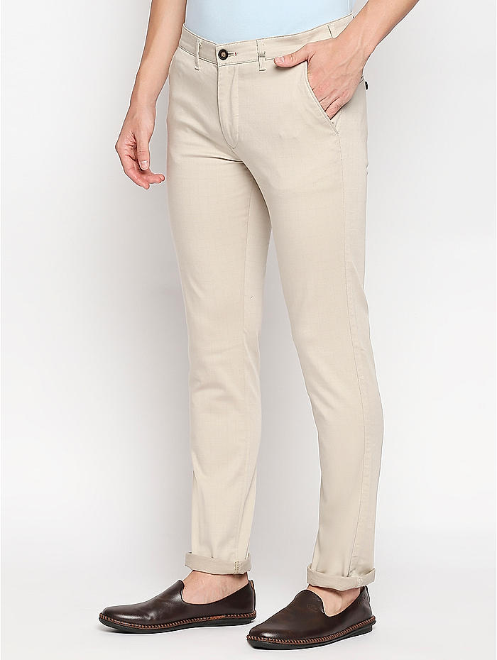 Anklelength trousers  Cream  Ladies  HM IN