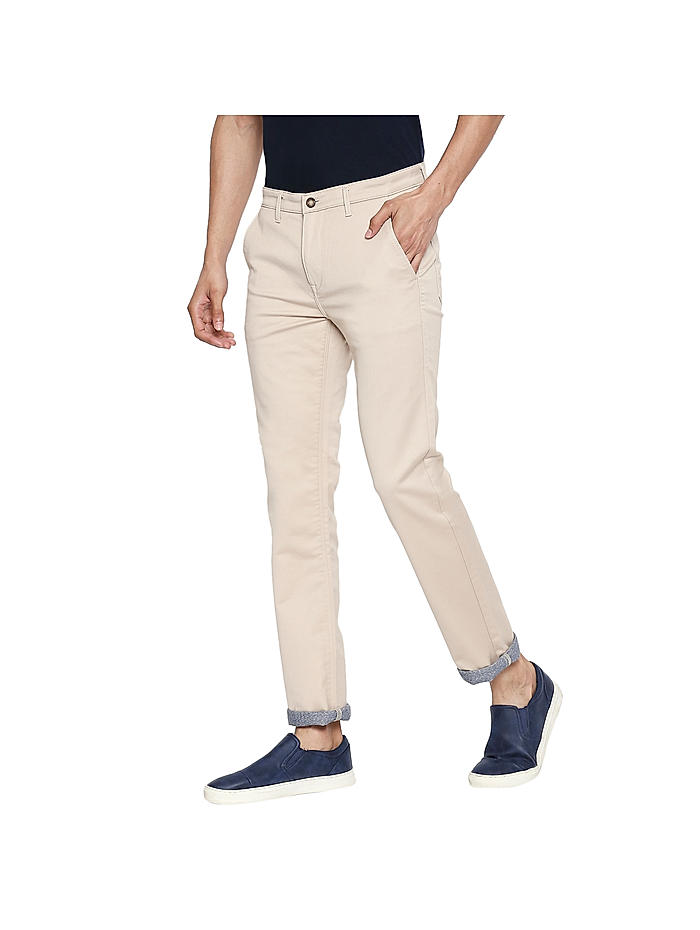 Cream Color Cotton Trousers For Men  Rajmohar
