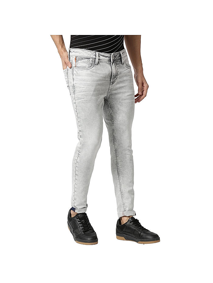 SF Jeans Men Grey Distressed Jeans - Selling Fast at Pantaloons.com