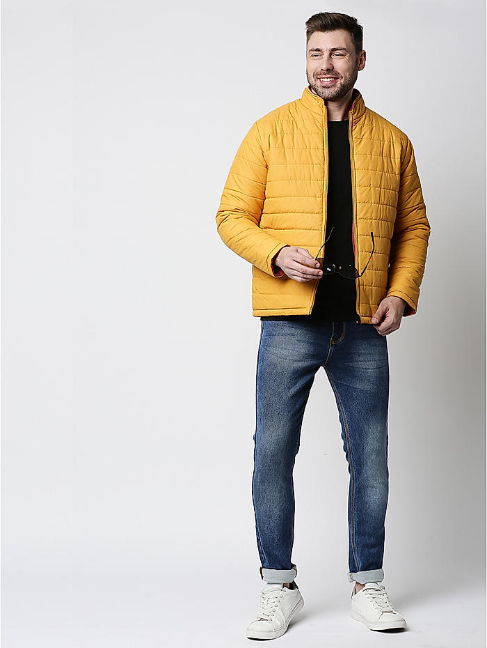 Buy Yellow Reversible High Neck Jackets for Men Online at Killer | 491193