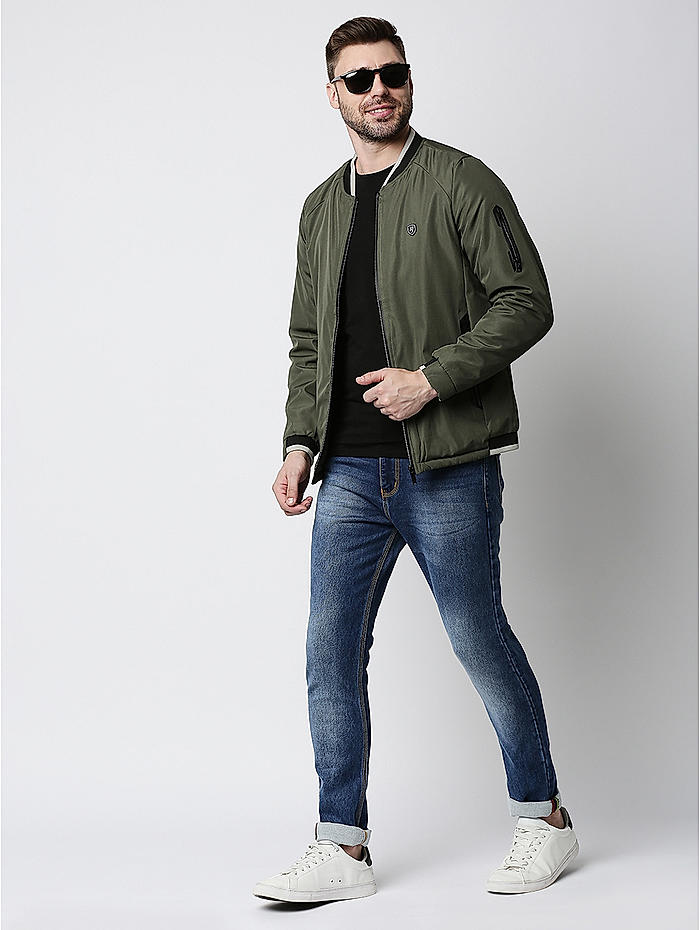 Buy Olive Bomber Jackets for Men Online at Killer | 491210