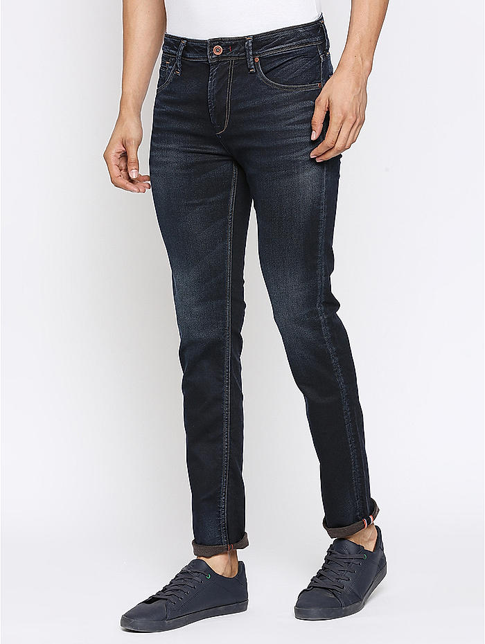 moreel verlegen wastafel Buy Dark Blue Slim Fit Casual Jeans for Men Online at Killer | 471542
